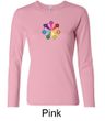 Ladies Yoga Shirt 7 Chakra Circle Long Sleeve Tee T-Shirt