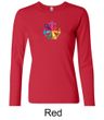 Ladies Yoga Shirt 7 Chakra Circle Long Sleeve Tee T-Shirt