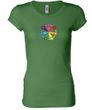 Ladies Yoga Shirt 7 Chakra Circle Longer Length Tee T-Shirt