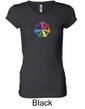 Ladies Yoga Shirt 7 Chakra Circle Longer Length Tee T-Shirt