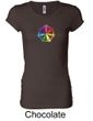 Ladies Yoga Shirt 7 Chakra Circle Longer Length Tee T-Shirt