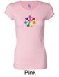 Ladies Yoga Shirt 7 Chakra Circle Longer Length Tee T-Shirt