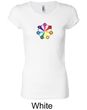 Ladies Yoga Shirt 7 Chakra Circle Longer Length Tee T-Shirt