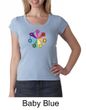 Ladies Yoga Shirt 7 Chakra Circle Scoop Neck Tee T-Shirt