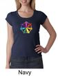 Ladies Yoga Shirt 7 Chakra Circle Scoop Neck Tee T-Shirt