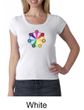 Ladies Yoga Shirt 7 Chakra Circle Scoop Neck Tee T-Shirt