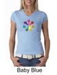 Ladies Yoga Shirt 7 Chakra Circle V-neck Tee T-Shirt