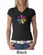 Ladies Yoga Shirt 7 Chakra Circle V-neck Tee T-Shirt