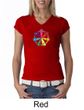 Ladies Yoga Shirt 7 Chakra Circle V-neck Tee T-Shirt