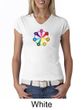 Ladies Yoga Shirt 7 Chakra Circle V-neck Tee T-Shirt