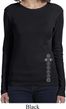 Ladies Yoga Shirt 7 Chakras Bottom Print Long Sleeve Tee T-Shirt