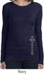 Ladies Yoga Shirt 7 Chakras Bottom Print Long Sleeve Tee T-Shirt