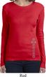 Ladies Yoga Shirt 7 Chakras Bottom Print Long Sleeve Tee T-Shirt