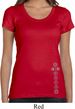 Ladies Yoga Shirt 7 Chakras Bottom Print Scoop Neck Tee T-Shirt