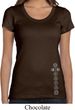 Ladies Yoga Shirt 7 Chakras Bottom Print Scoop Neck Tee T-Shirt