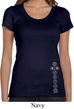 Ladies Yoga Shirt 7 Chakras Bottom Print Scoop Neck Tee T-Shirt