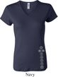 Ladies Yoga Shirt 7 Chakras Bottom Print V-neck Tee T-Shirt