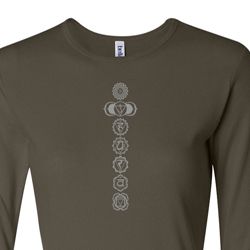 Ladies Yoga Shirt 7 Chakras Meditation Long Sleeve Shirt Ladies Yoga Shirt 7 Chakras Meditation Long Sleeve Shirt