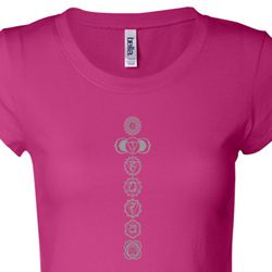 Ladies Yoga Shirt 7 Chakras Meditation Longer Length T-shirt Ladies Yoga Shirt 7 Chakras Meditation Longer Length T-shirt