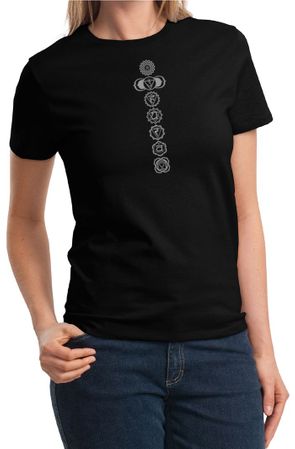 Ladies Yoga Shirt 7 Chakras Meditation T-shirt