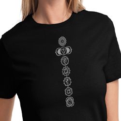 Ladies Yoga Shirt 7 Chakras Meditation T-shirt Ladies Yoga Shirt 7 Chakras Meditation T-shirt