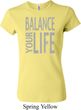 Ladies Yoga Shirt Balance Your Life Crewneck Tee T-Shirt