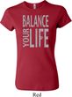 Ladies Yoga Shirt Balance Your Life Crewneck Tee T-Shirt