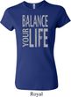 Ladies Yoga Shirt Balance Your Life Crewneck Tee T-Shirt