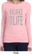 Ladies Yoga Shirt Balance Your Life Long Sleeve Tee T-Shirt