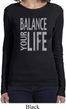 Ladies Yoga Shirt Balance Your Life Long Sleeve Tee T-Shirt