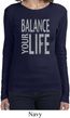 Ladies Yoga Shirt Balance Your Life Long Sleeve Tee T-Shirt