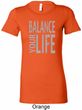 Ladies Yoga Shirt Balance Your Life Longer Length Tee T-Shirt