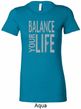 Ladies Yoga Shirt Balance Your Life Longer Length Tee T-Shirt