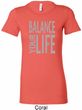 Ladies Yoga Shirt Balance Your Life Longer Length Tee T-Shirt