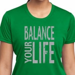 Ladies Yoga Shirt Balance Your Life Tee T-Shirt - Balance Your Life ...