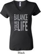 Ladies Yoga Shirt Balance Your Life V-neck Tee T-Shirt