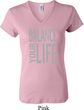 Ladies Yoga Shirt Balance Your Life V-neck Tee T-Shirt