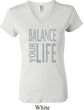 Ladies Yoga Shirt Balance Your Life V-neck Tee T-Shirt