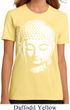 Ladies Yoga Shirt Big Buddha Head Organic Tee T-Shirt