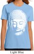 Ladies Yoga Shirt Big Buddha Head Organic Tee T-Shirt
