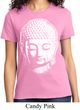 Ladies Yoga Shirt Big Buddha Head Tee T-Shirt