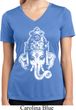 Ladies Yoga Shirt BIG Ganesha Head Moisture Wicking V-neck Tee T-Shirt