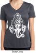 Ladies Yoga Shirt BIG Ganesha Head Moisture Wicking V-neck Tee T-Shirt