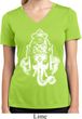 Ladies Yoga Shirt BIG Ganesha Head Moisture Wicking V-neck Tee T-Shirt