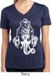 Ladies Yoga Shirt BIG Ganesha Head Moisture Wicking V-neck Tee T-Shirt