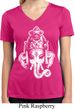 Ladies Yoga Shirt BIG Ganesha Head Moisture Wicking V-neck Tee T-Shirt