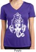 Ladies Yoga Shirt BIG Ganesha Head Moisture Wicking V-neck Tee T-Shirt