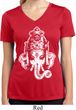 Ladies Yoga Shirt BIG Ganesha Head Moisture Wicking V-neck Tee T-Shirt