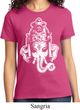 Ladies Yoga Shirt BIG Ganesha Head Tee T-Shirt