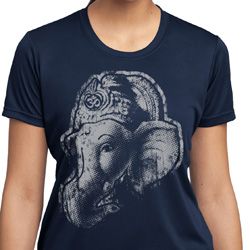 Ladies Yoga Shirt BIG Ganesha Profile Moisture Wicking Tee T-Shirt